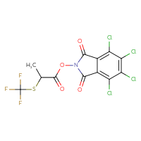 Chemical structure of 4,5,6,7-tetrachloro-1,3-dioxo-2,3-dihydro-1H-isoindol-2-yl 2-[(trifluoromethyl)sulfanyl]propanoate - CSSB20269535006