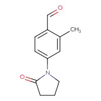 Chemical structure of 2-methyl-4-(2-oxopyrrolidin-1-yl)benzaldehyde - CSSB00010202093
