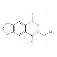 Chemical structure of ethyl 6-nitro-2H-1,3-benzodioxole-5-carboxylate - CSSB00046131250