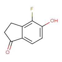 Chemical structure of 4-fluoro-5-hydroxy-2,3-dihydro-1H-inden-1-one - CSSB00000728413
