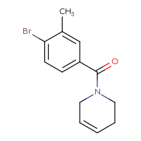 Chemical structure of 1-(4-bromo-3-methylbenzoyl)-1,2,3,6-tetrahydropyridine - CSSB00013247131