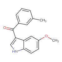Chemical structure of 5-methoxy-3-(3-methylbenzoyl)-1H-indole - CSSB00020653639