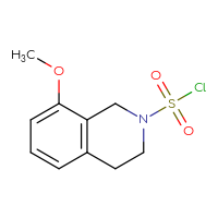 Chemical structure of 8-methoxy-1,2,3,4-tetrahydroisoquinoline-2-sulfonyl chloride - CSSB15002726908