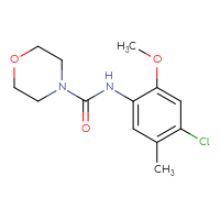 Chemical structure of N-(4-chloro-2-methoxy-5-methylphenyl)morpholine-4-carboxamide - CSSB00031604146