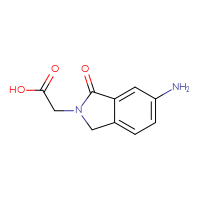 Chemical structure of 2-(6-amino-1-oxo-2,3-dihydro-1H-isoindol-2-yl)acetic acid - CSSB00000016453