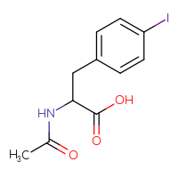 Chemical structure of 2-acetamido-3-(4-iodophenyl)propanoic acid - CSSB00012290977