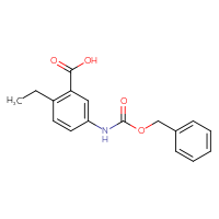 Chemical structure of 5-{[(benzyloxy)carbonyl]amino}-2-ethylbenzoic acid - CSSB20504313071