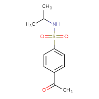 Chemical structure of 4-acetyl-N-(propan-2-yl)benzene-1-sulfonamide - CSSB00000164659