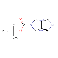 Chemical structure of rac-tert-butyl (3aR,6aR)-octahydropyrrolo[3,4-c]pyrrole-2-carboxylate - CSSB00053270193