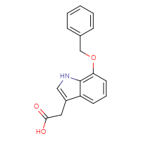 Chemical structure of 2-[7-(benzyloxy)-1H-indol-3-yl]acetic acid - CSSB00010148688