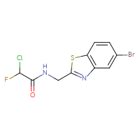 Chemical structure of N-[(5-bromo-1,3-benzothiazol-2-yl)methyl]-2-chloro-2-fluoroacetamide - CSSB21332055711
