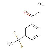 Chemical structure of 1-[3-(1,1-difluoroethyl)phenyl]propan-1-one - CSSB14988958806