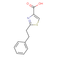 Chemical structure of 2-(2-phenylethyl)-1,3-thiazole-4-carboxylic acid - CSSB00011468545