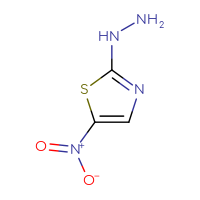 Chemical structure of 2-hydrazinyl-5-nitro-1,3-thiazole - CSSB00012020502
