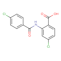 Chemical structure of 4-chloro-2-(4-chlorobenzamido)benzoic acid - CSSB00050307646