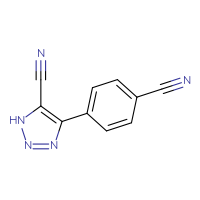 Chemical structure of 4-(4-cyanophenyl)-1H-1,2,3-triazole-5-carbonitrile - CSSB00000068007
