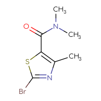 Chemical structure of 2-bromo-N,N,4-trimethyl-1,3-thiazole-5-carboxamide - CSSB00010979757