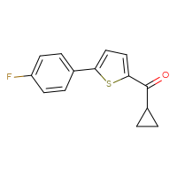 Chemical structure of cyclopropyl[5-(4-fluorophenyl)thiophen-2-yl]methanone - CSSB00000322418