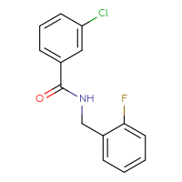 Chemical structure of 3-chloro-N-[(2-fluorophenyl)methyl]benzamide - CSSB00046200552
