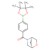 Chemical structure of (1R,4R)-5-[4-(4,4,5,5-tetramethyl-1,3,2-dioxaborolan-2-yl)benzoyl]-2-oxa-5-azabicyclo[2.2.1]heptane - CSSB15000582797