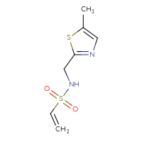 Chemical structure of N-[(5-methyl-1,3-thiazol-2-yl)methyl]ethene-1-sulfonamide - CSSB00154417398