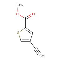 Chemical structure of methyl 4-ethynylthiophene-2-carboxylate - CSSB00015723750