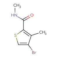 Chemical structure of 4-bromo-N,3-dimethylthiophene-2-carboxamide - CSSB00114090949