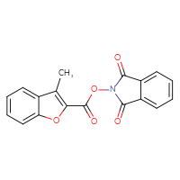 Chemical structure of 1,3-dioxo-2,3-dihydro-1H-isoindol-2-yl 3-methyl-1-benzofuran-2-carboxylate - CSSB00133014761