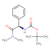 Chemical structure of tert-butyl N-[(R)-(dimethylcarbamoyl)(phenyl)methyl]carbamate - CSSB00045113448