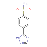 Chemical structure of 4-(1H-1,2,4-triazol-5-yl)benzene-1-sulfonamide - CSSB00010000924