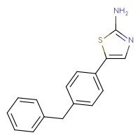 Chemical structure of 5-(4-benzylphenyl)-1,3-thiazol-2-amine - CSSB00050767458