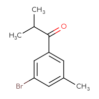 Chemical structure of 1-(3-bromo-5-methylphenyl)-2-methylpropan-1-one - CSSB00013771830