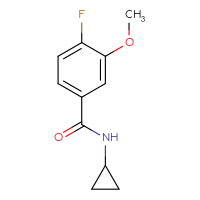 Chemical structure of N-cyclopropyl-4-fluoro-3-methoxybenzamide - CSSB00012662983