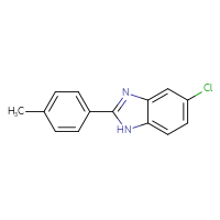 Chemical structure of 5-chloro-2-(4-methylphenyl)-1H-1,3-benzodiazole - CSSB00000388105