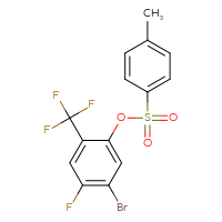Chemical structure of 5-bromo-4-fluoro-2-(trifluoromethyl)phenyl 4-methylbenzene-1-sulfonate - CSSB03439741677