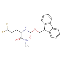 Chemical structure of (9H-fluoren-9-yl)methyl N-[(1S)-4,4-difluoro-1-(methylcarbamoyl)butyl]carbamate - CSSB21043411975