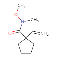 Chemical structure of 1-ethenyl-N-methoxy-N-methylcyclopentane-1-carboxamide - CSSB06763512080