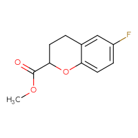 Chemical structure of methyl 6-fluoro-3,4-dihydro-2H-1-benzopyran-2-carboxylate - CSSB00010205385