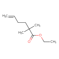 Chemical structure of ethyl 2,2-dimethylhex-5-enoate - CSSB00009851253