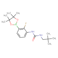 Chemical structure of 3-(2,2-dimethylpropyl)-1-[2-fluoro-3-(4,4,5,5-tetramethyl-1,3,2-dioxaborolan-2-yl)phenyl]urea - CSSB03591032095