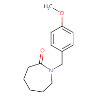 Chemical structure of 1-[(4-methoxyphenyl)methyl]azepan-2-one - CSSB00025716346
