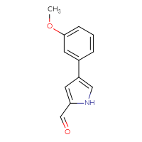 Chemical structure of 4-(3-methoxyphenyl)-1H-pyrrole-2-carbaldehyde - CSSB00010553512