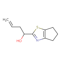 Chemical structure of 1-{4H,5H,6H-cyclopenta[d][1,3]thiazol-2-yl}but-3-en-1-ol - CSSB00117726070
