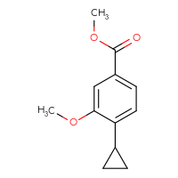 Chemical structure of methyl 4-cyclopropyl-3-methoxybenzoate - CSSB00033737731