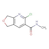 Chemical structure of 2-chloro-N-methyl-5H,7H-furo[3,4-b]pyridine-3-carboxamide - CSSB02283621716