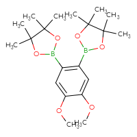 Chemical structure of 2-[4,5-dimethoxy-2-(4,4,5,5-tetramethyl-1,3,2-dioxaborolan-2-yl)phenyl]-4,4,5,5-tetramethyl-1,3,2-dioxaborolane - CSSB00011161054