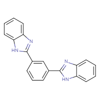 Chemical structure of 2-[3-(1H-1,3-benzodiazol-2-yl)phenyl]-1H-1,3-benzodiazole - CSSB00016988635