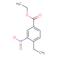Chemical structure of ethyl 4-ethyl-3-nitrobenzoate - CSSB00011298378