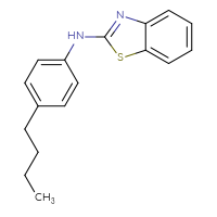 Chemical structure of N-(4-butylphenyl)-1,3-benzothiazol-2-amine - CSSB00000681106