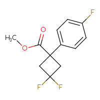 Chemical structure of methyl 3,3-difluoro-1-(4-fluorophenyl)cyclobutane-1-carboxylate - CSSB00160499215